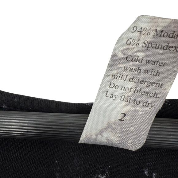 Annie Turbin Womens Sz MEDIUM 2 Super Stretchy Wearable Art Blouse Shirt Top - Picture 6 of 7